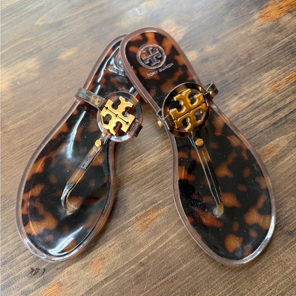 Tory Burch Tortoise Shell Jelly Sandals